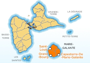 Carte localisation de l&#039;île de Marie-Galante