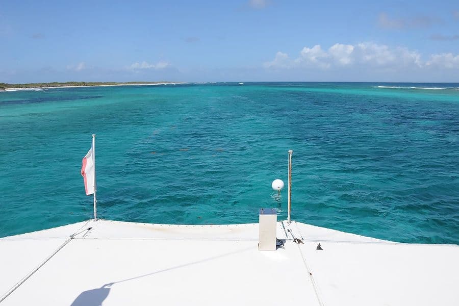 The emerald-green lagoon of Petite-Terre, Guadeloupe