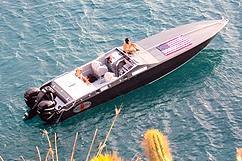 Ancrage bateau cigarette Top-Gun