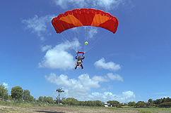 Atterissage saut parachute en tandem