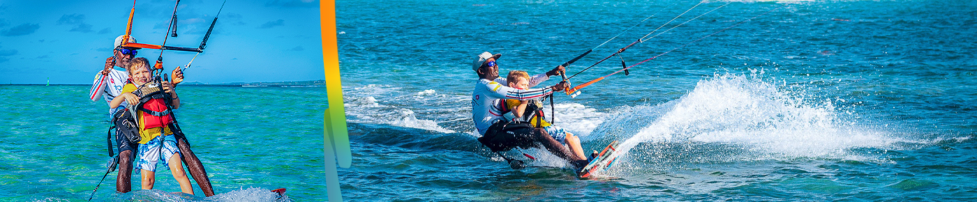 Tandem en kitesurf à Saint-François