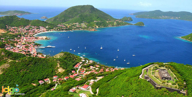 Photo aérienne fort napoléon - les saintes guadeloupe