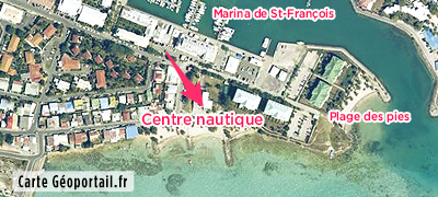 carte du centre nautique de Saint-François