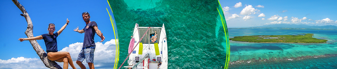 Excursion Caret et Fajou en catamaran à voile 11 places - Guadeloupe