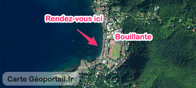 Carte sortie cétacés Guadeloupe avec Cédrci