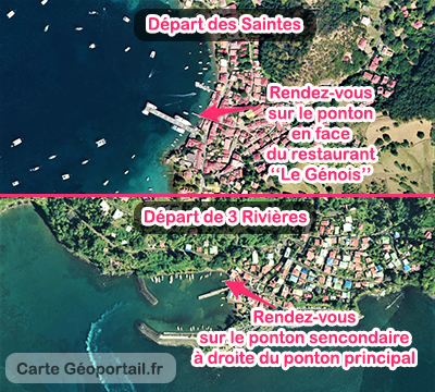 carte taxi boat Les Saintes