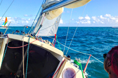 Cours voile en pleine mer guadeloupe