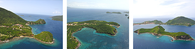 Les Saintes vue du ciel