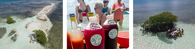 aperitif pied dans l'eau et excursion caret