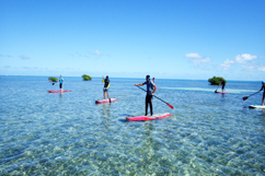 Paddle sur eau cristaline