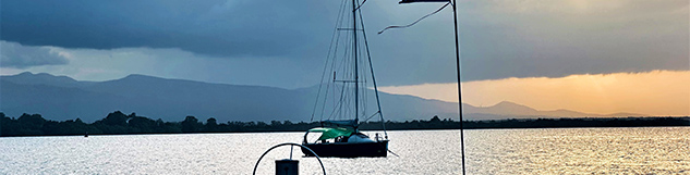 coucher de soleil du bateau