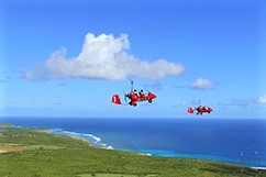 Excursion aérienne autogire, vol en patrouille guadeloupe