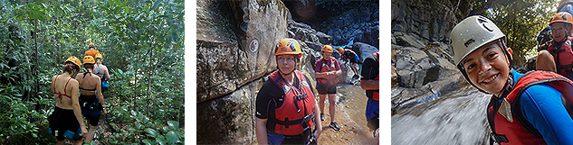 Paysage canyoning chute