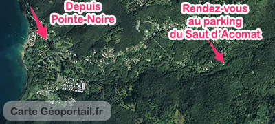 carte canyoning Guadeloupe