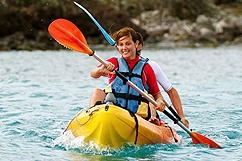Kayak dans la réserve Cousteau